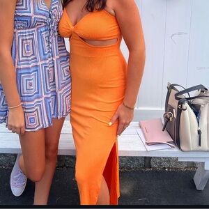 Princess Polly orange maxi dress